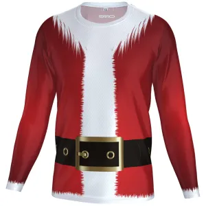 Men's Santa Claus Christmas Suit Long Sleeve Running Shirt