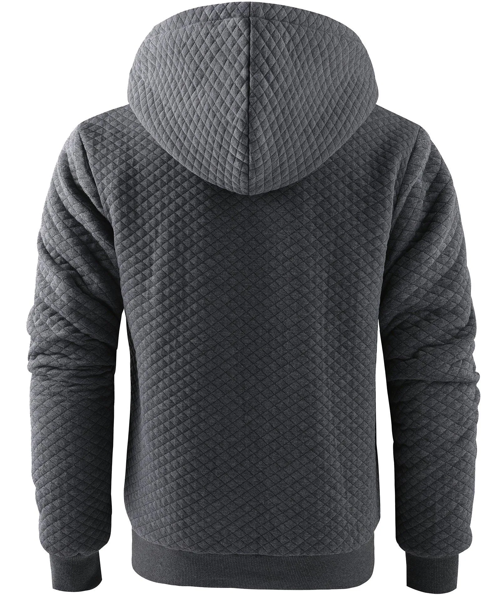 Men's Zip Up Fleece Sherpa Lined Hoodie-ZPK006396