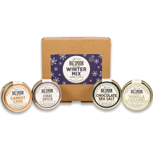 Mini 3oz Winter Mix Variety Pack - Carrot Cake, Chai Spice, Chocolate Sea Salt, Vanilla Caramel