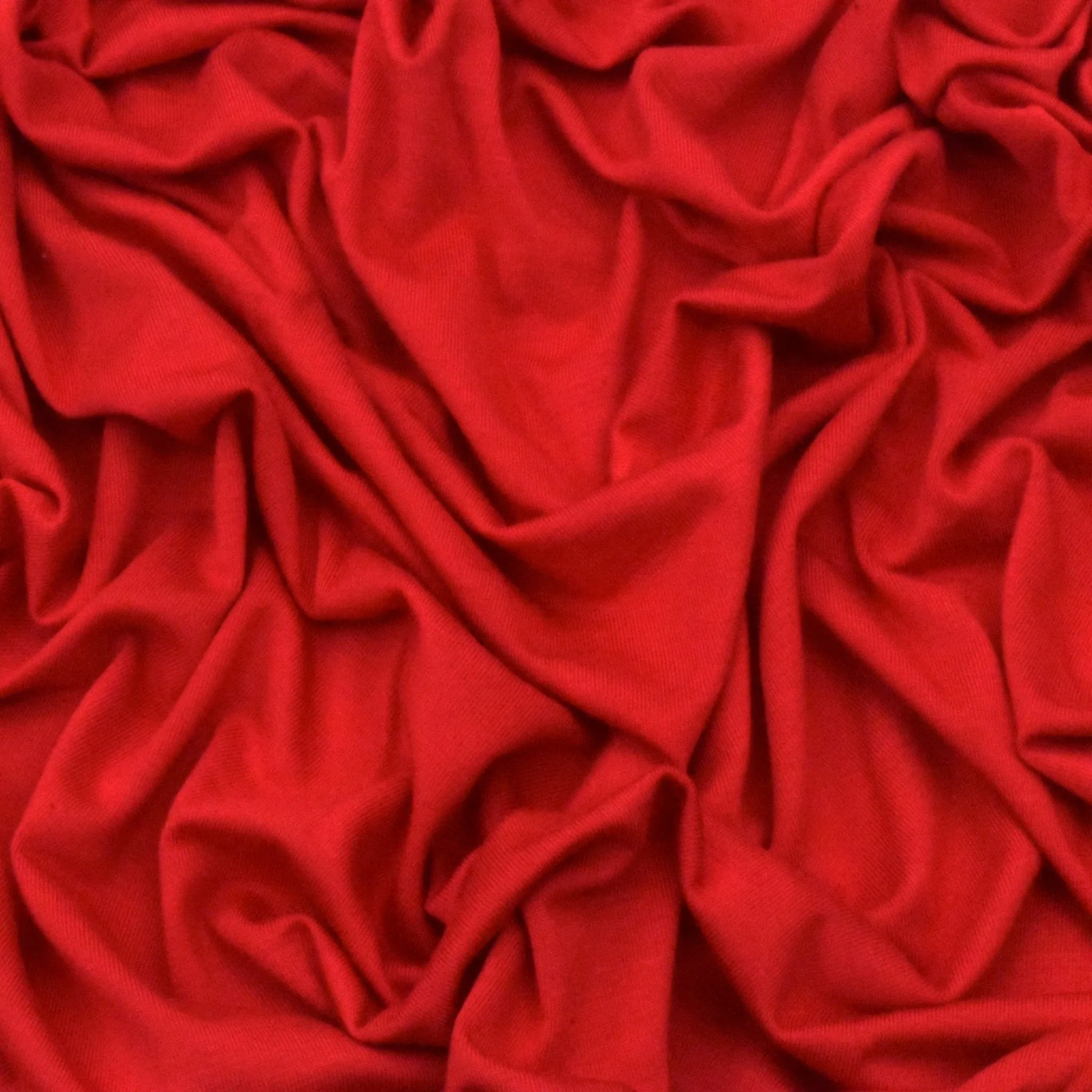 Pure Red Rayon Blend Jersey Knit Fabric