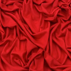 Pure Red Rayon Blend Jersey Knit Fabric