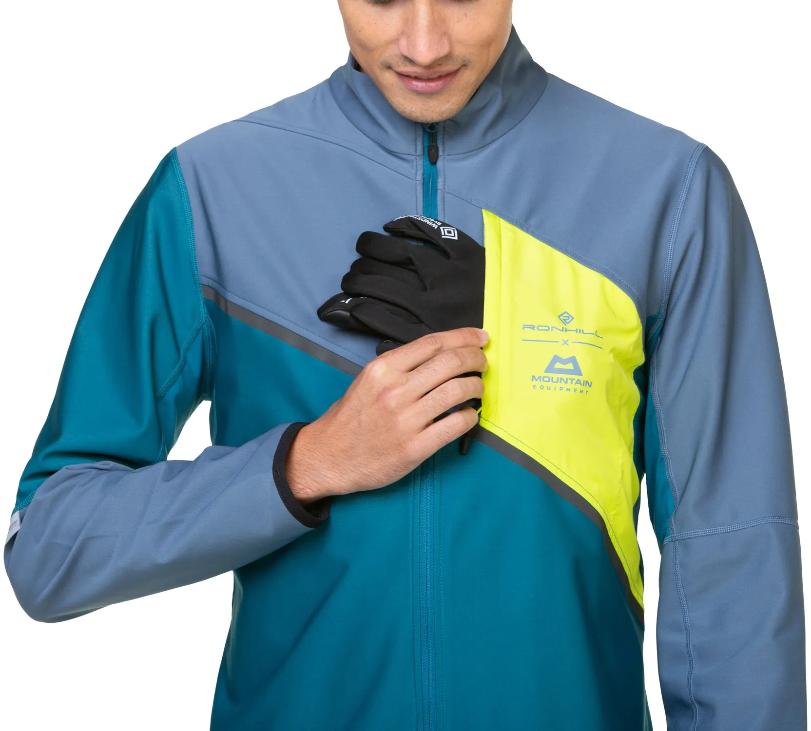 Ronhill Tech GORE-TEX Windstopper Mens Running Jacket - Blue