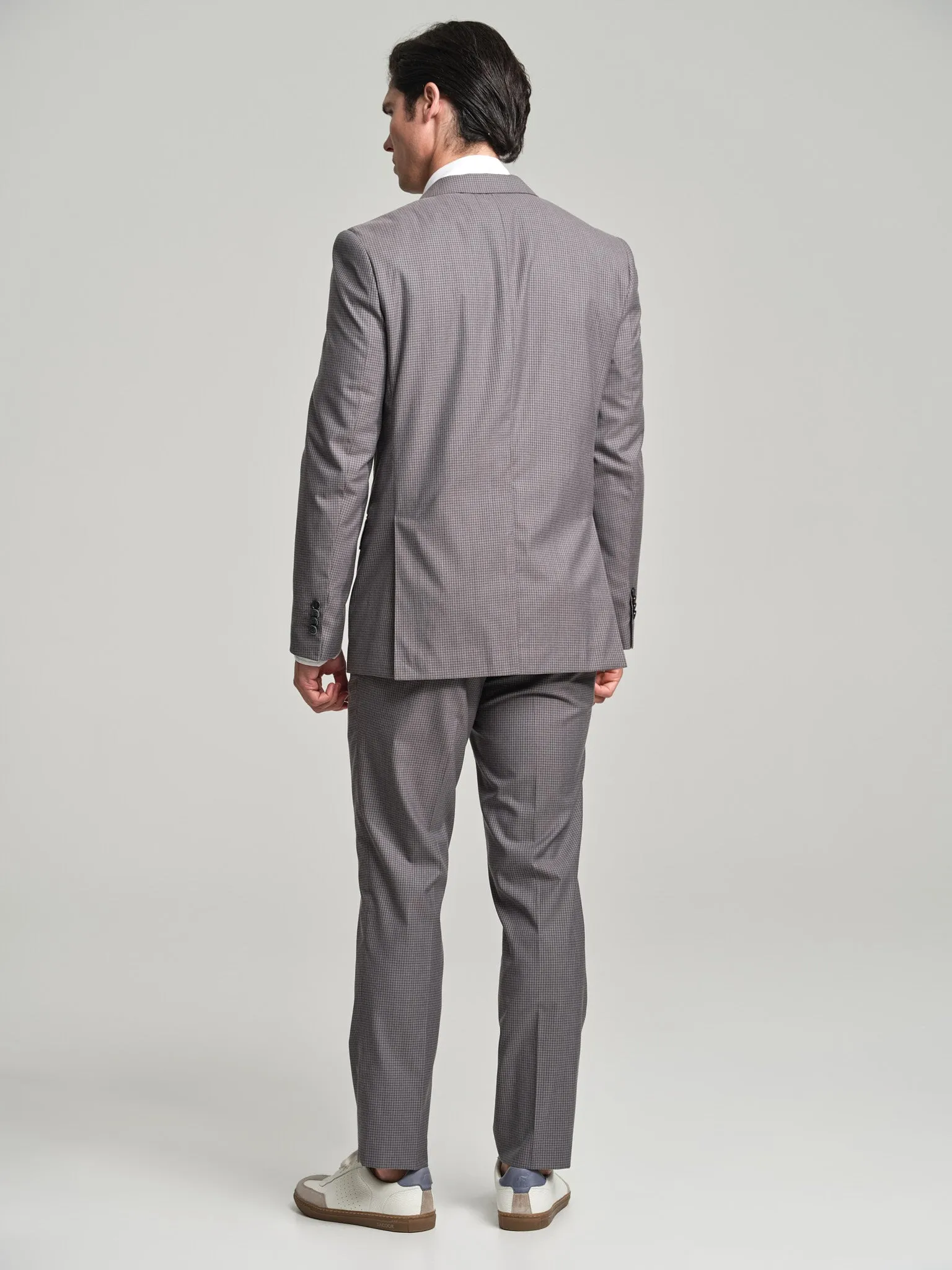 Slim fit Business breathable checked suit