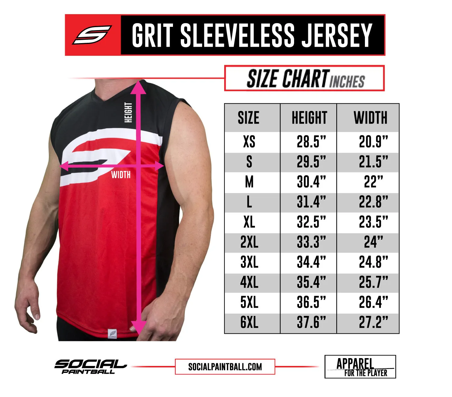 Social Paintball Grit Sleeveless Jersey - Skeleton Bones