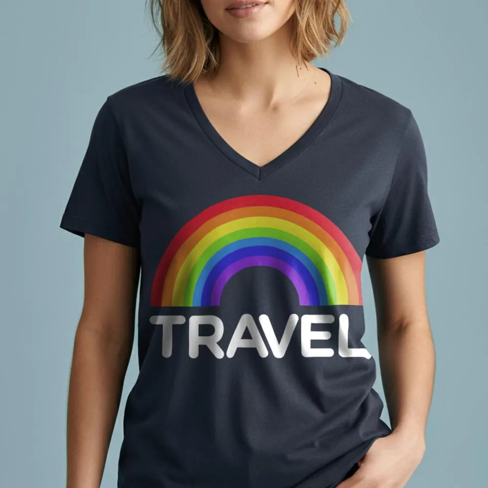 Travel Pride - Women's V-Neck T-Shirt