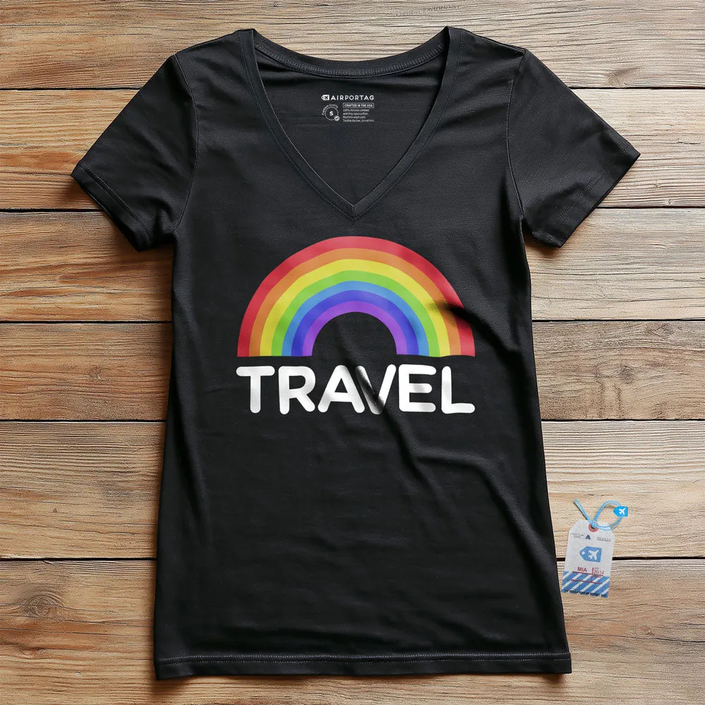 Travel Pride - Women's V-Neck T-Shirt