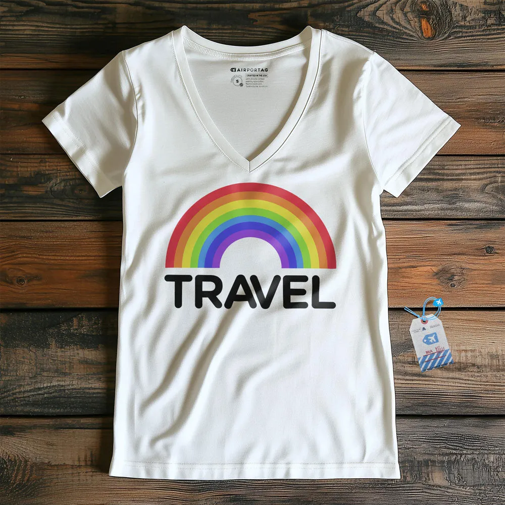 Travel Pride - Women's V-Neck T-Shirt