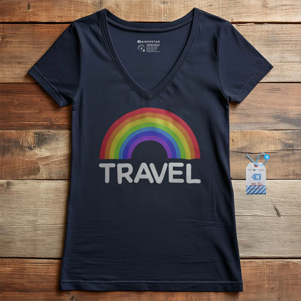 Travel Pride - Women's V-Neck T-Shirt