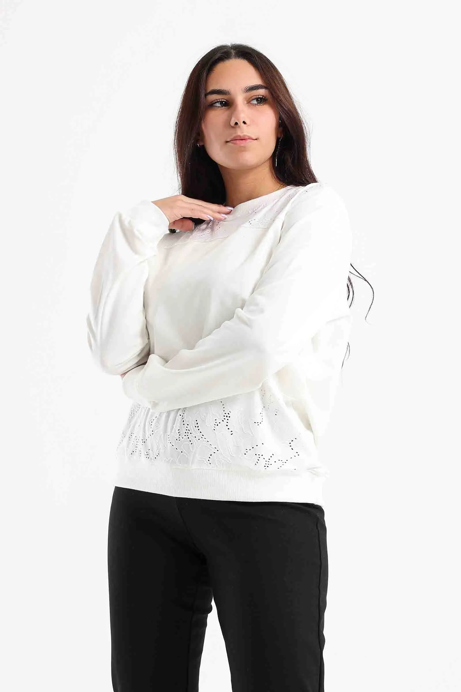 Weekend Relax Plush Sweatshirt - Eve Chantelle