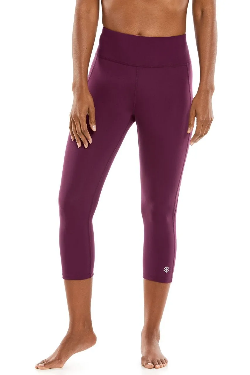 Women's High-Rise Asana Yoga Capris | Plum