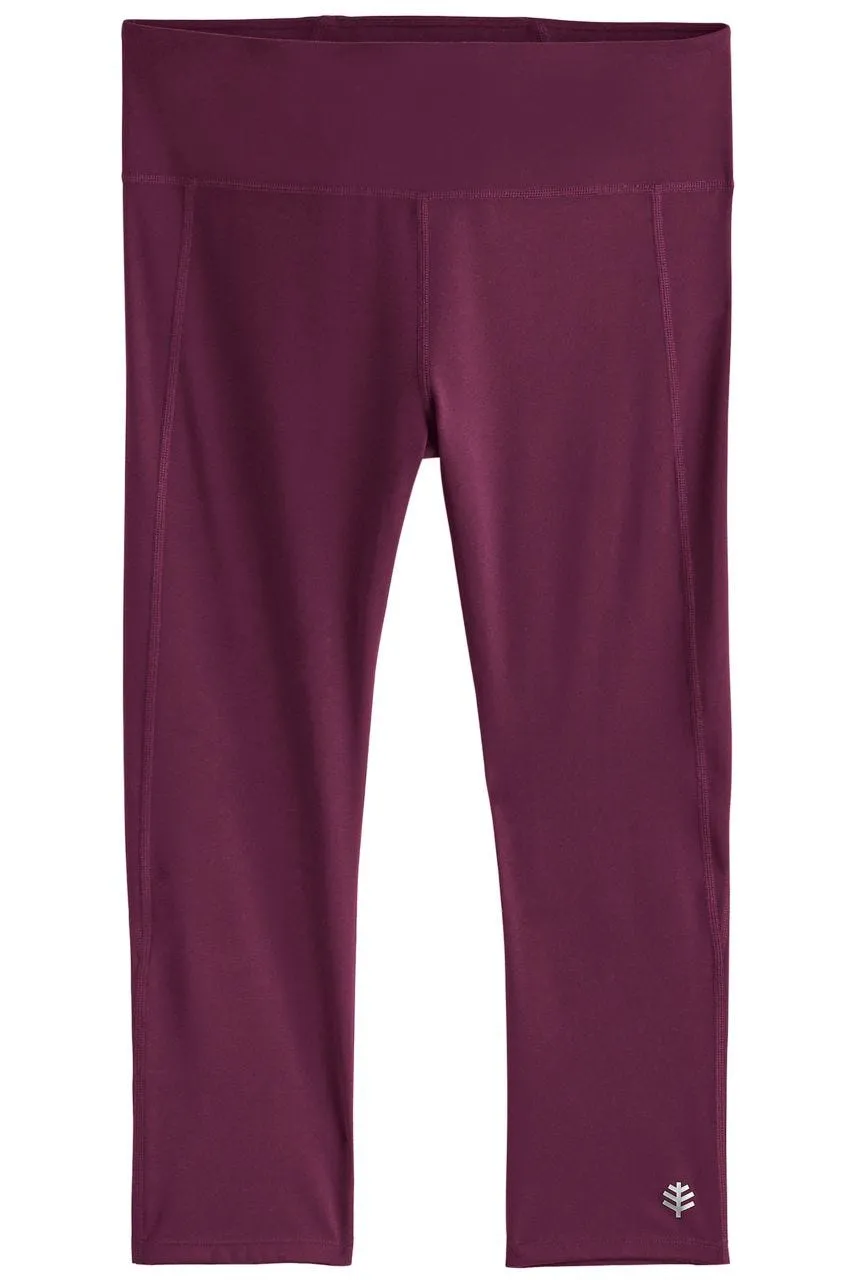 Women's High-Rise Asana Yoga Capris | Plum