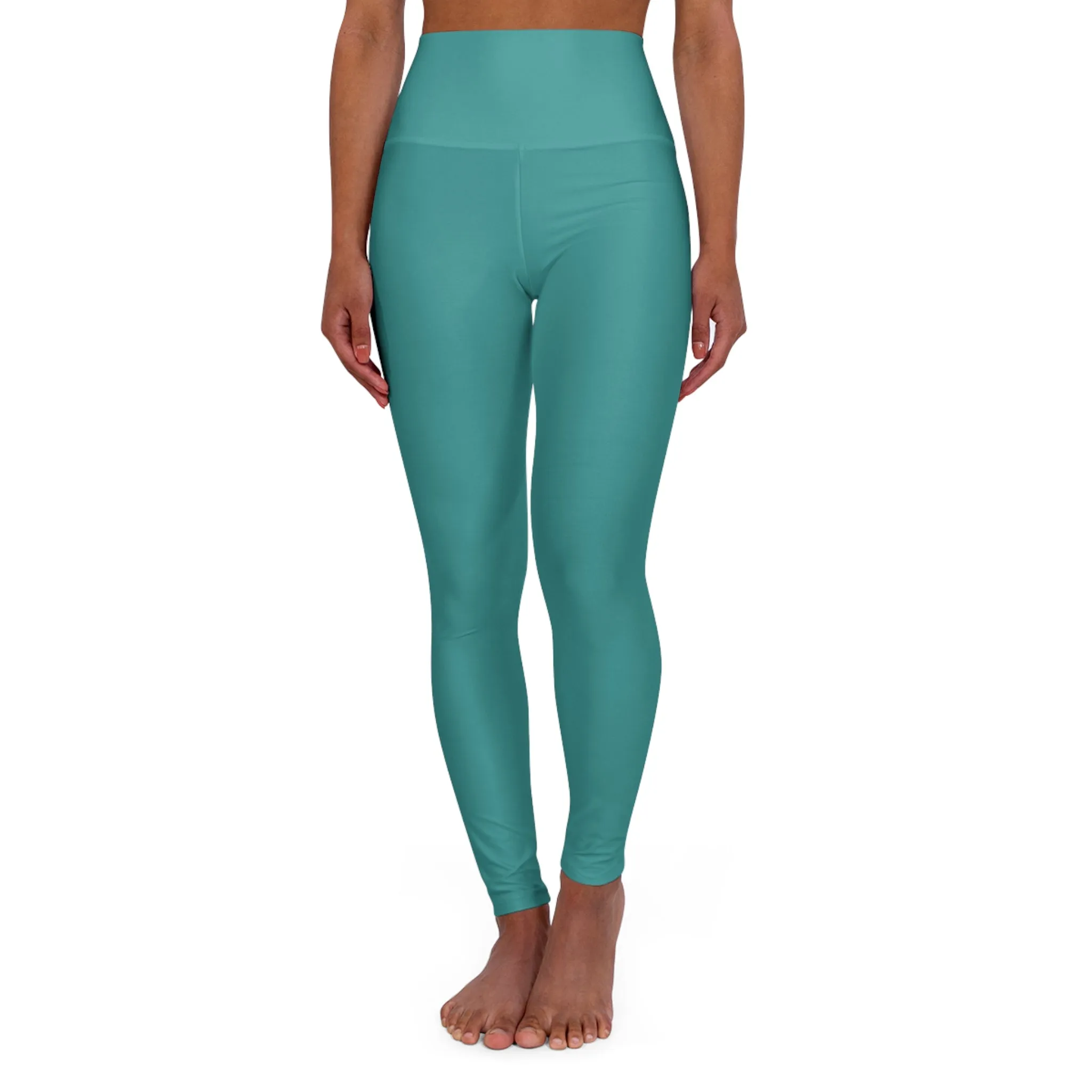 Womens High-waist Fitness Legging Yoga Pants, Teal Green